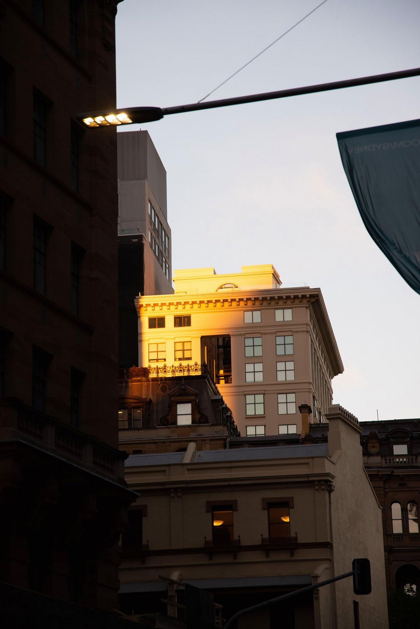 Offermeadow Hotel Sydney architecture at golden hour